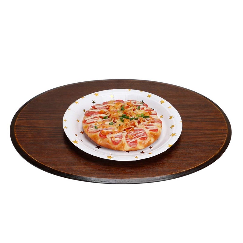 Geeklife Gold Stars Paper Plates,9 in Paper Party Dessert Plates,20 Count Decorative Tableware Set - Image 4